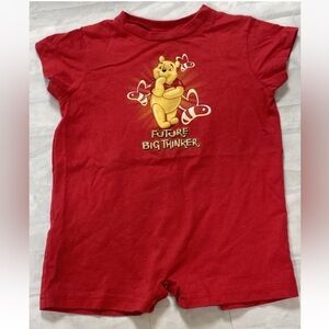 Vintage Winnie the Pooh Romper Infant 24 Months Short Sleeve Disney World 90s